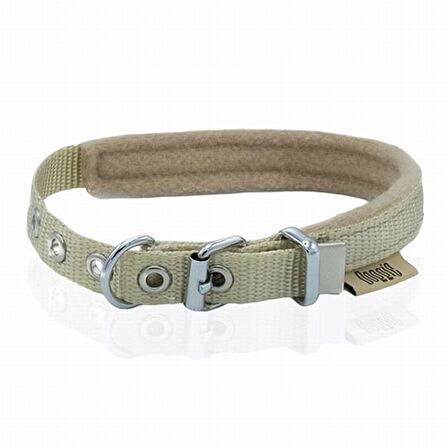 Doggie Köpek Polar Dokuma Boyun Tasması Haki 1,5x25-30 Cm 